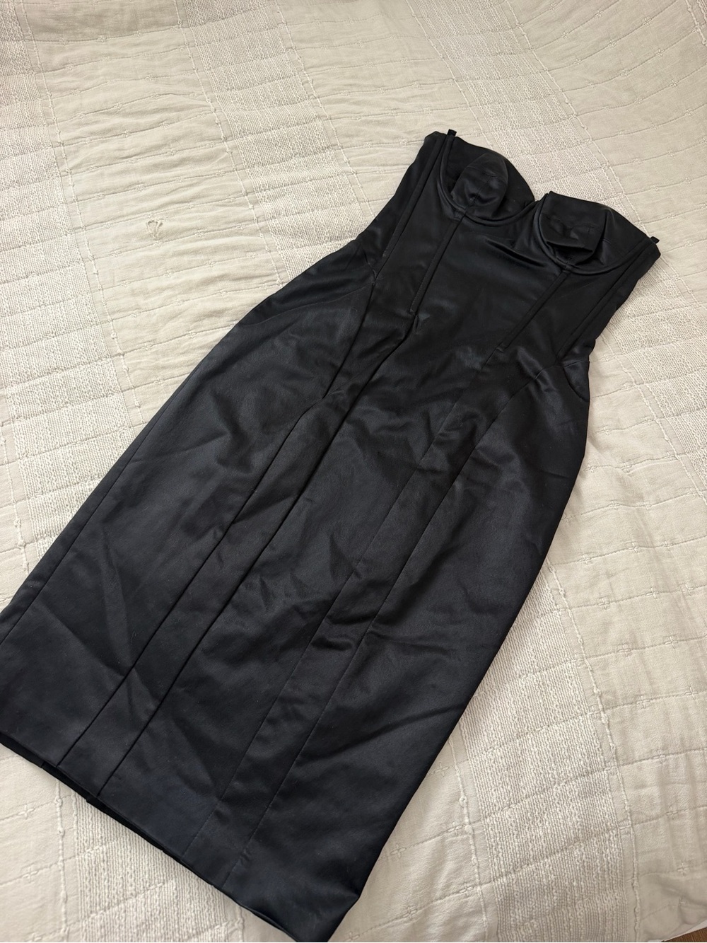 Dolce and gabbana satin bustier midi dress